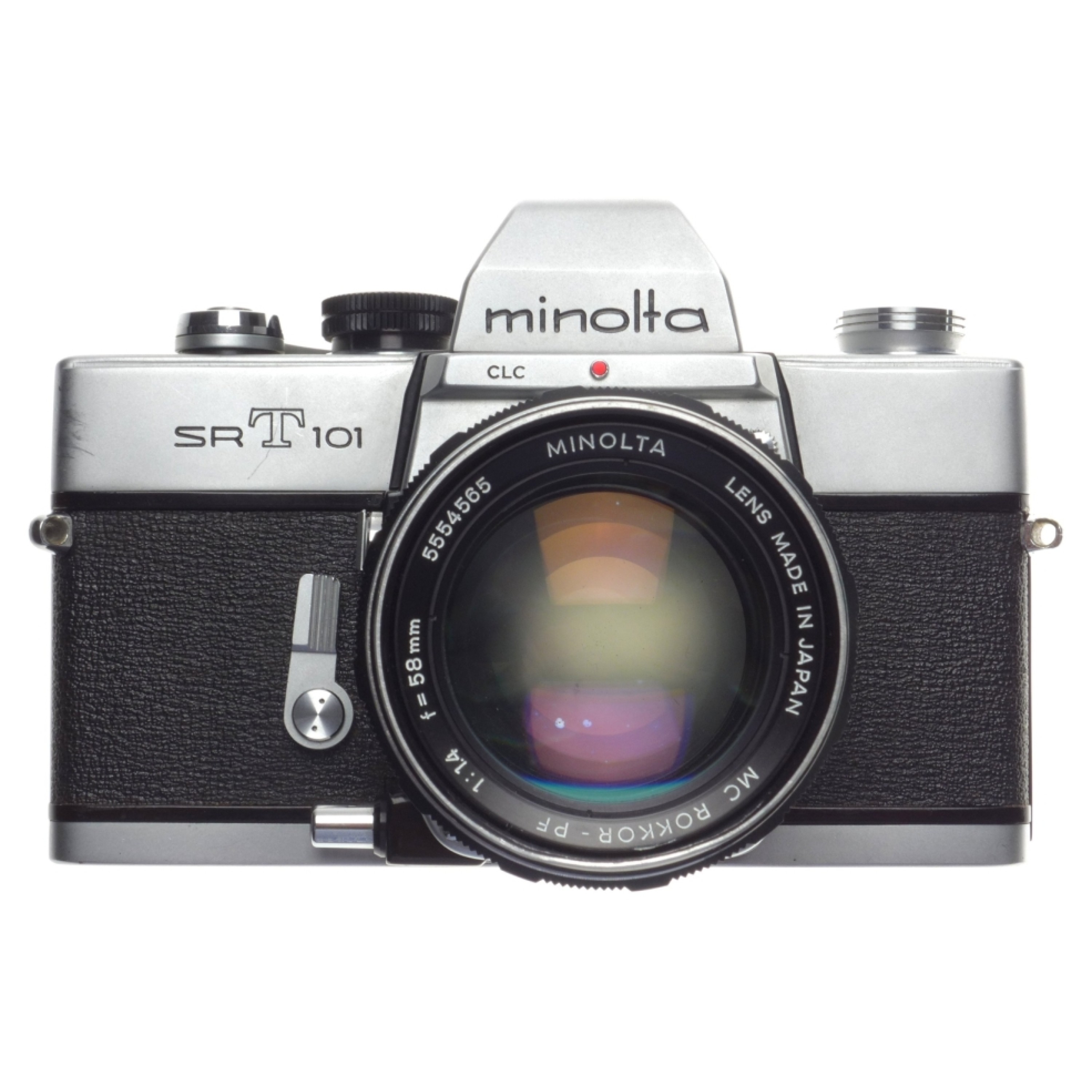 Minolta SRT101 SLR 35mm manual film camera MC Rokkor PF 1:1.4 f
